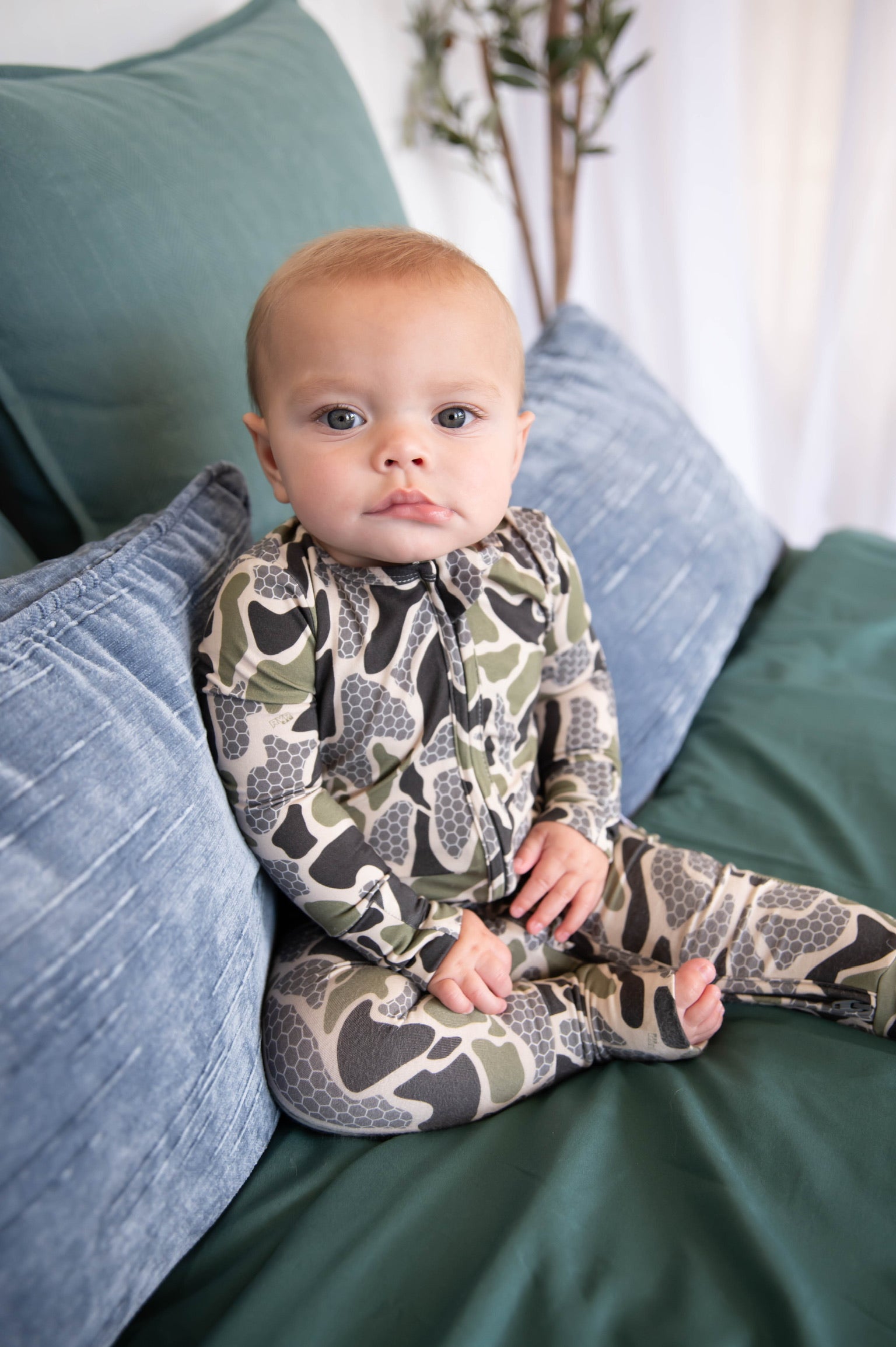 Boys HHxCC Double Zipper Romper - RVR Camo – Hamner Hill
