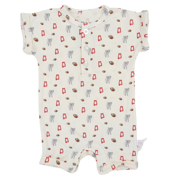 Boys Elephant Button Romper