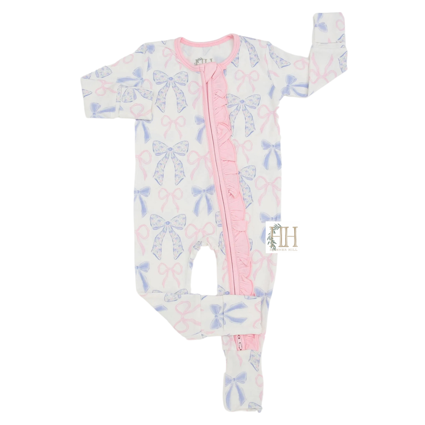 Born to Bloom Double Zipper Romper