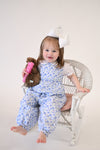 Girls Purple Poppy Longall/Collared Short Sleeve