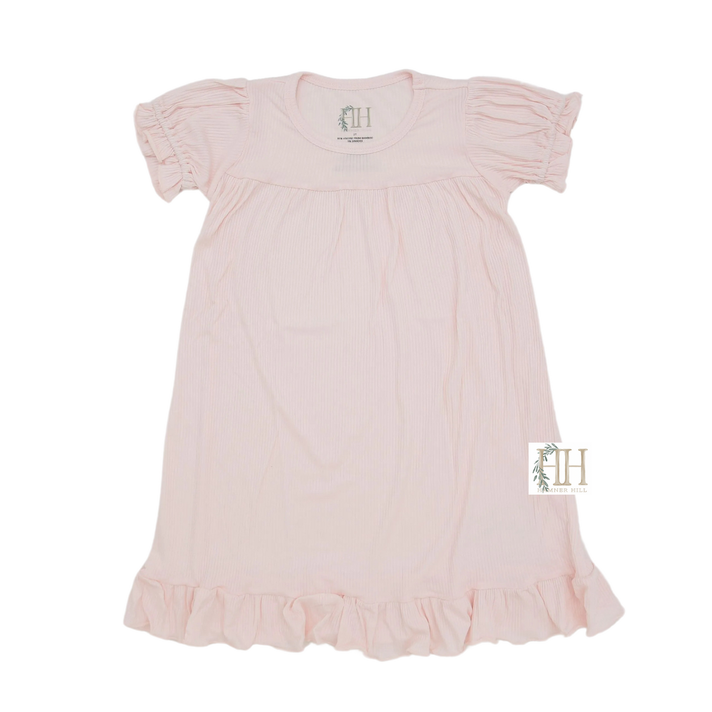 Blooming Blush Ribbed Nightgown