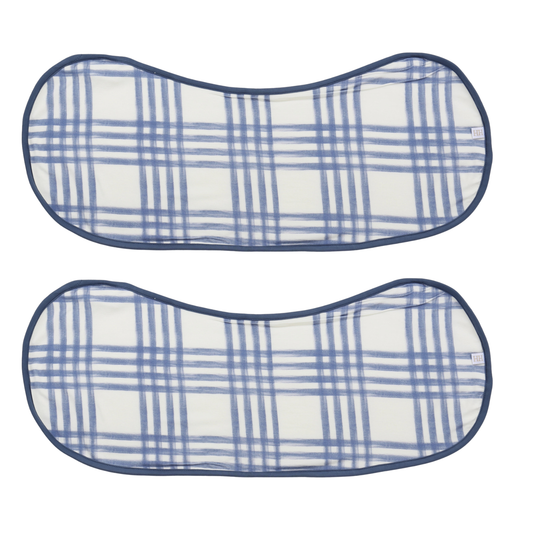 Dapper Blue Burp Cloth Bib (Pack of 2)