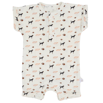Boys Coonhound Button Romper
