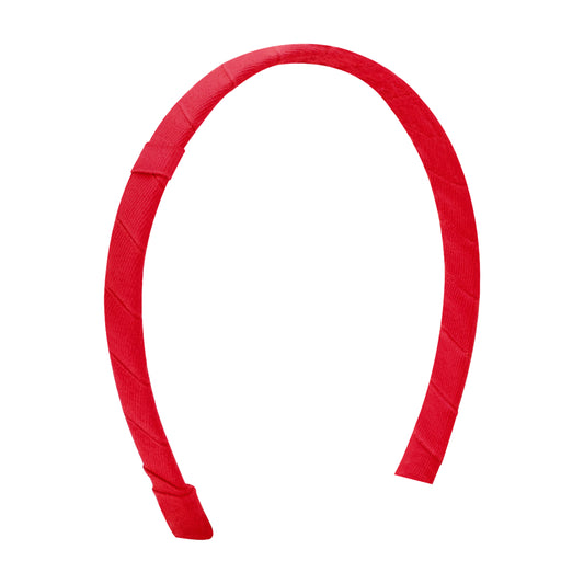 Classic Grosgrain Wrapped Add-a-Bow Girls Headband - Red