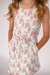 Girls Pink Hydrangea Skort Dress