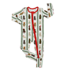 Boys Santa Pups Zipper Romper