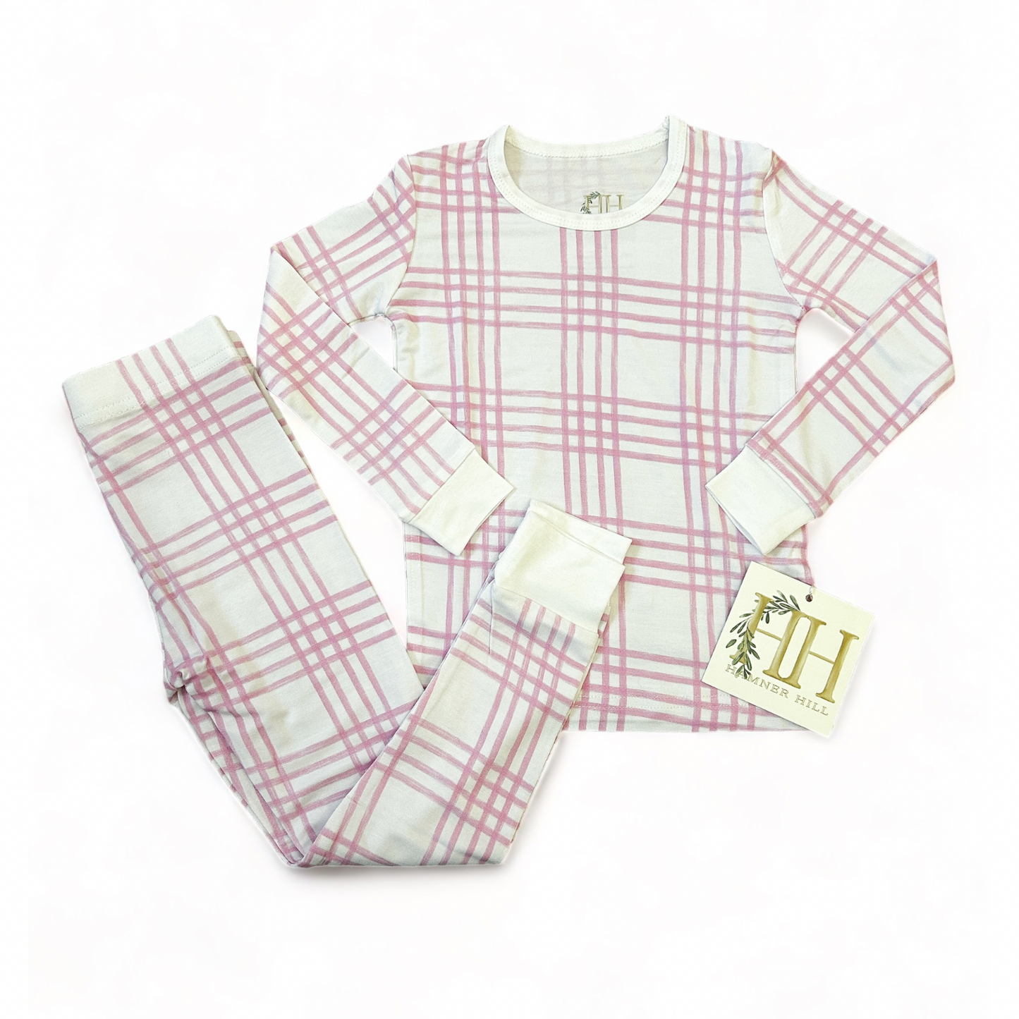 Lovely Pink Plaid Loungewear Set (OLDER FIT/STYLE)