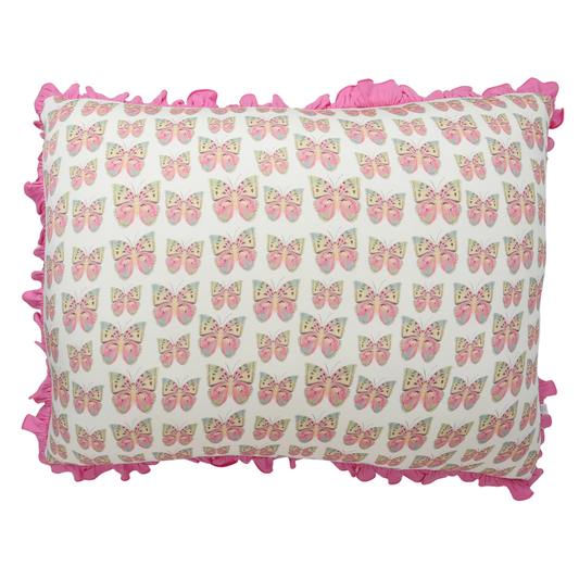 Butterfly Ruffle Standard Pillow & Pillowcase