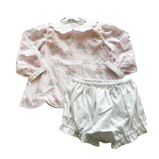 Pink Gingerbread LS Top and Bloomers Set