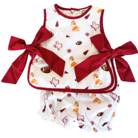 Girls Collie Tie Bloomer Set