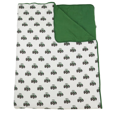Boys Tractor Twin Size Blanket Cover
