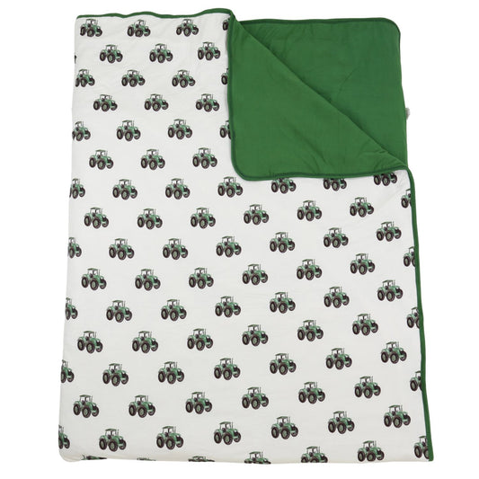 Boys Tractor Twin Size Blanket Cover