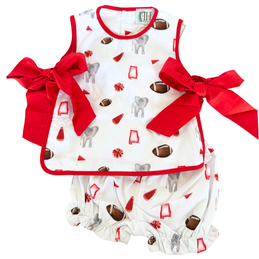 Girls Elephant Tie Bloomer Set