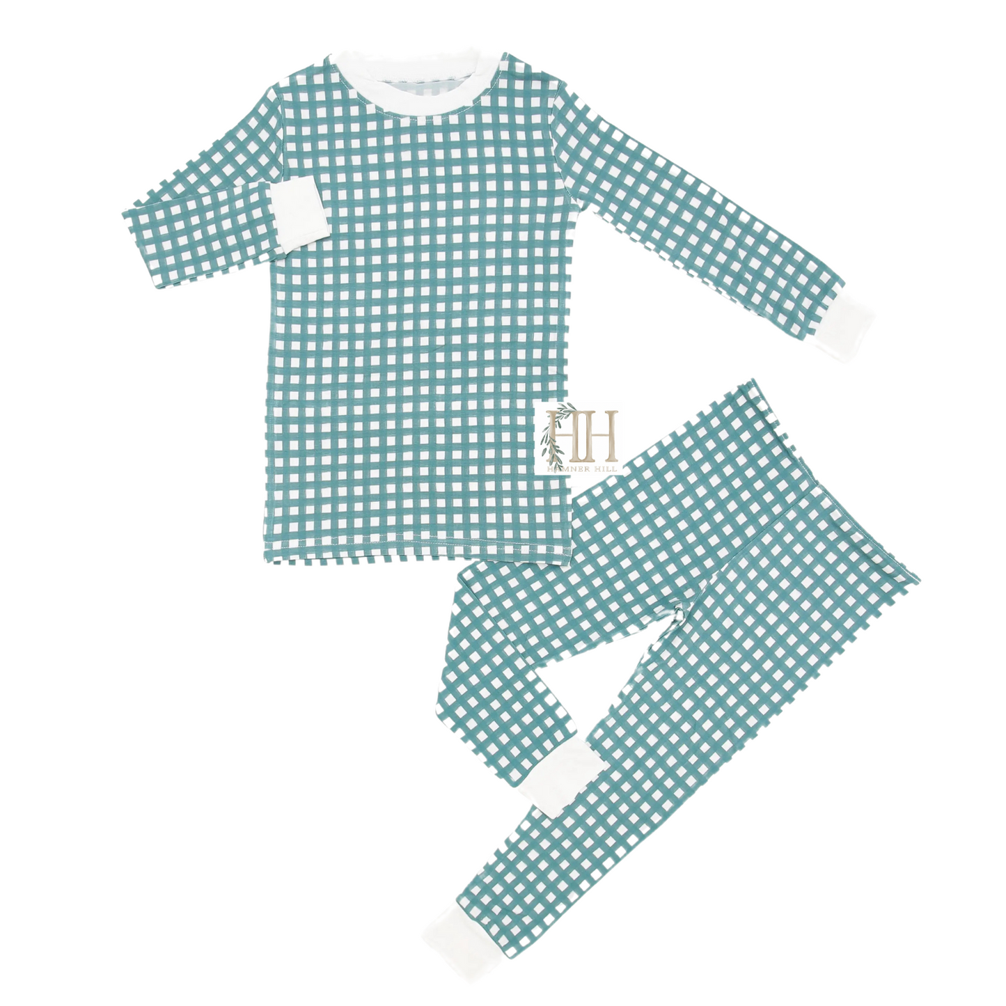 Teal Check Loungewear Set