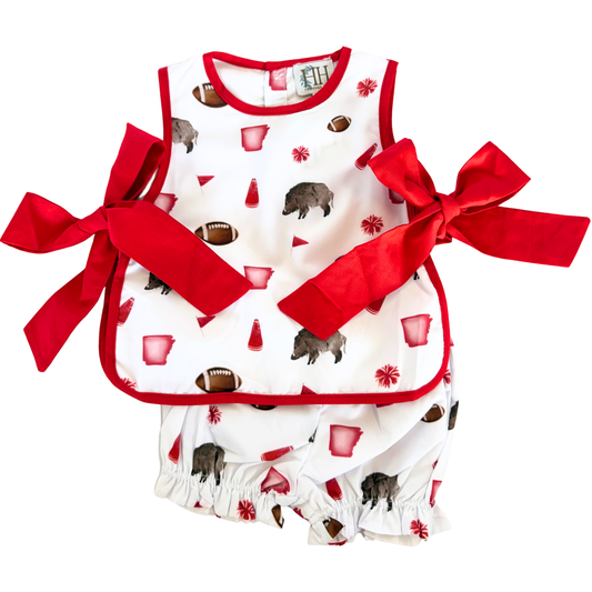Girls Hog Tie Bloomer Set