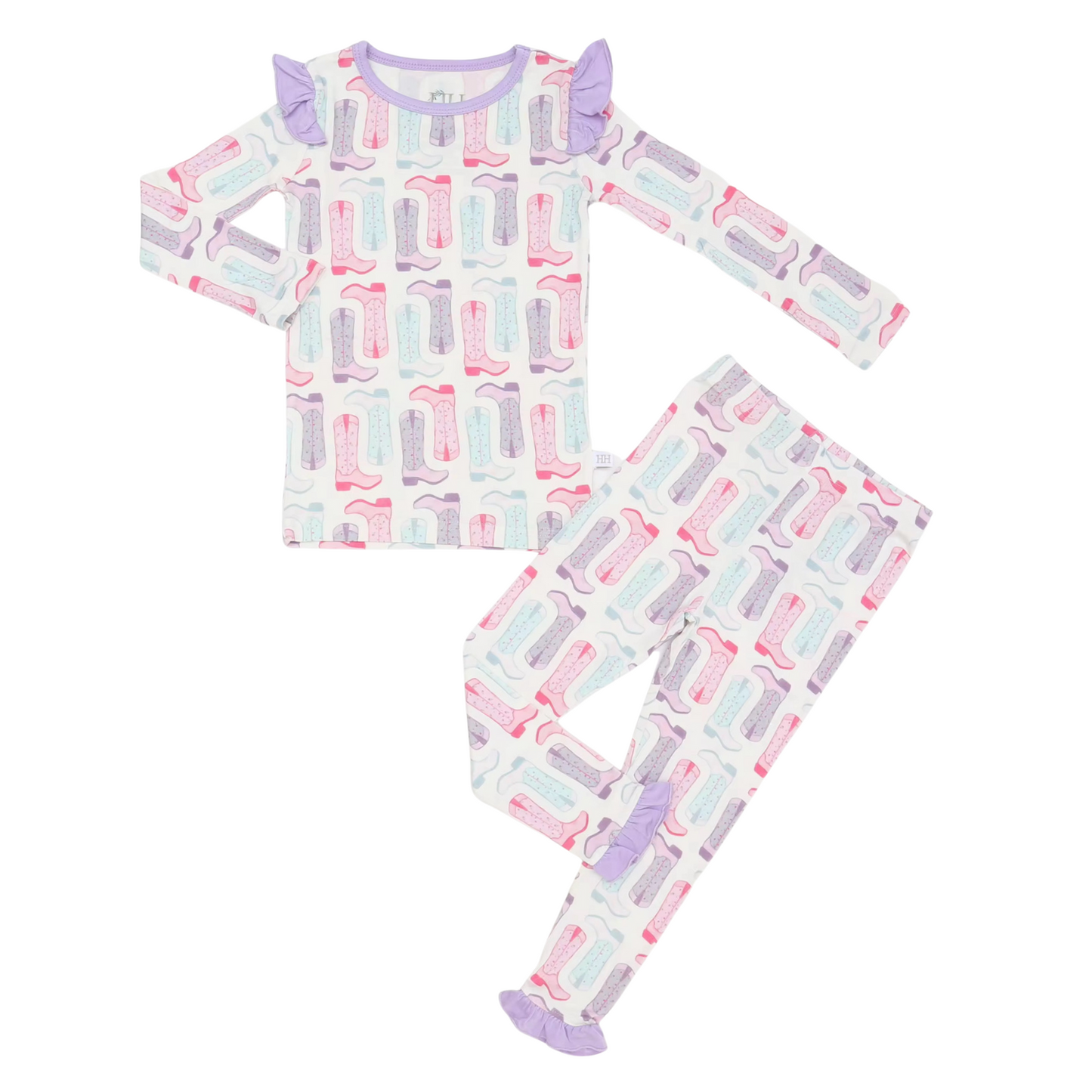Girls Petals & Spurs Ruffle Loungewear Set