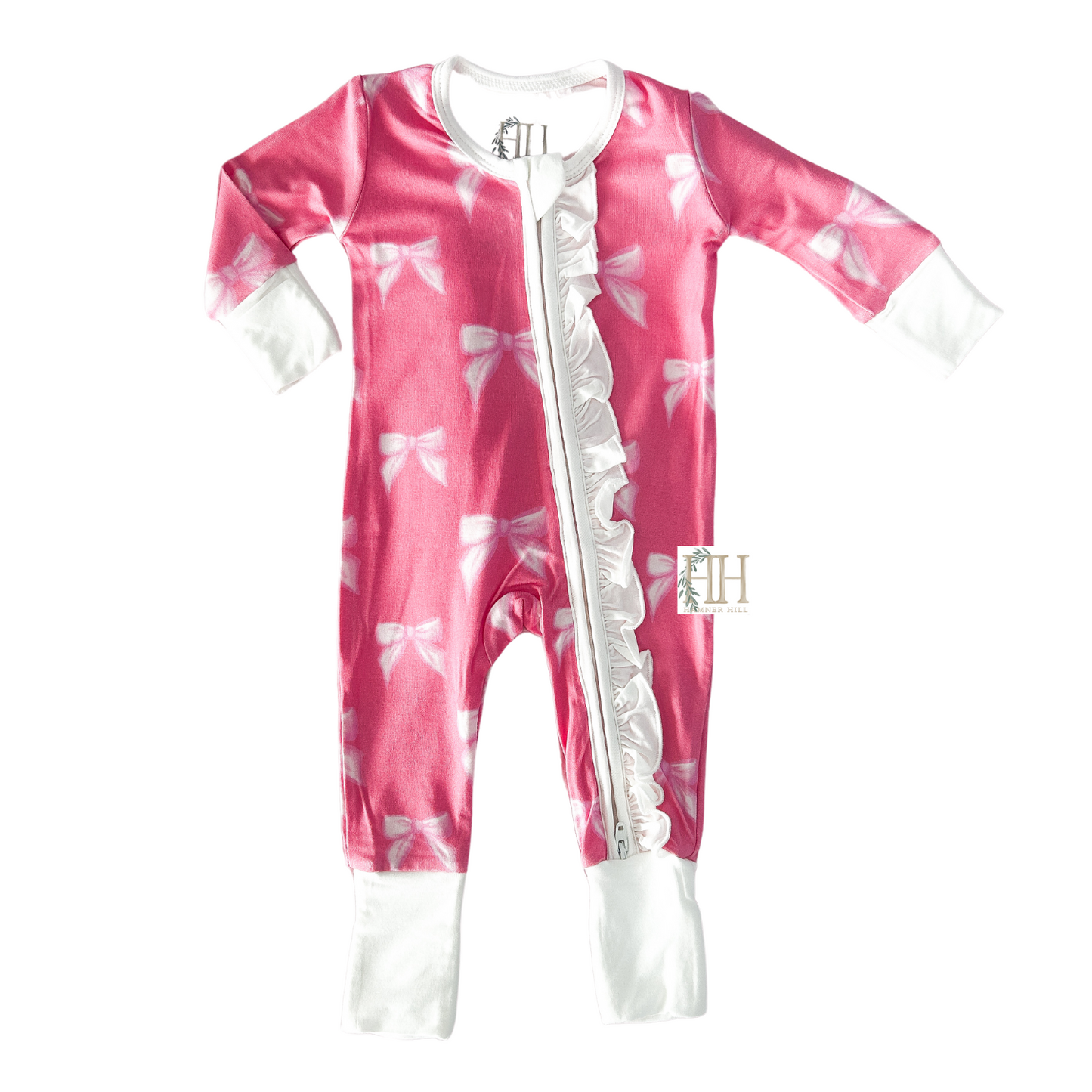 Tickled Pink Double Zipper Romper