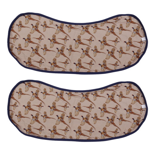 Navy Pheasant Burp Cloth Bib (Pack of 2)