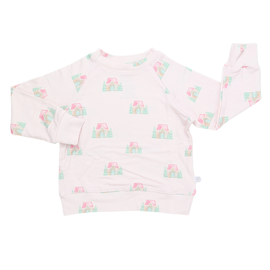 Girls Gingerbread Cottage Pullover