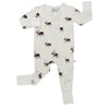 Girls Ruffle Reindeer Zipper Romper