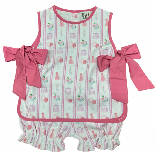 Girls HH 3rd Birthday Tie Bloomer Set