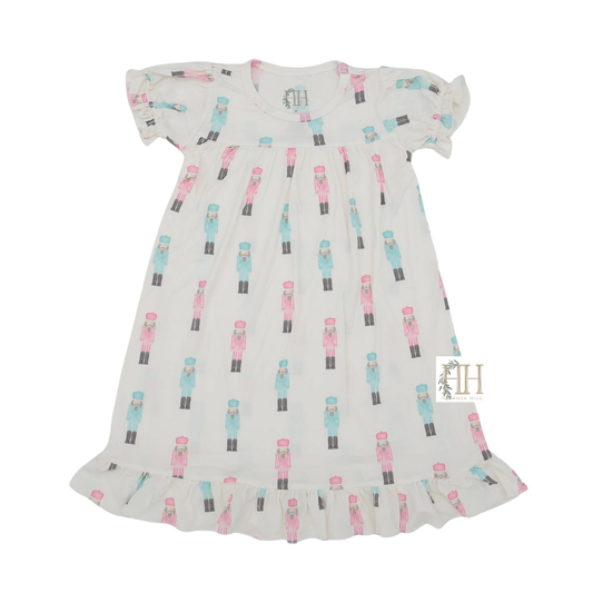 Pink & Teal Nutcracker Nightgown