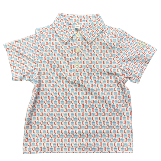 Mens Blue Miss Performance Polo