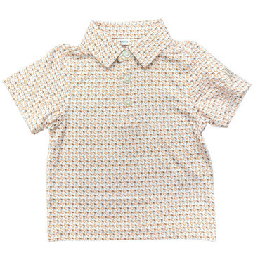 Boys Orange Wild West Performance Polo
