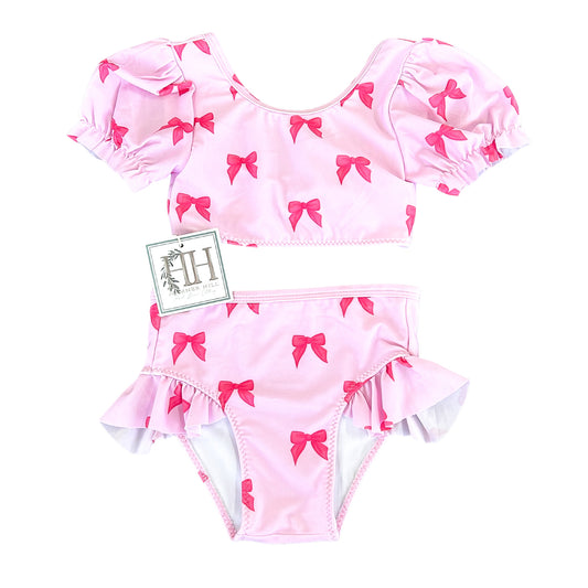 (PRE PURCHASE) Pink Party Bubble Sleeve Two Piece