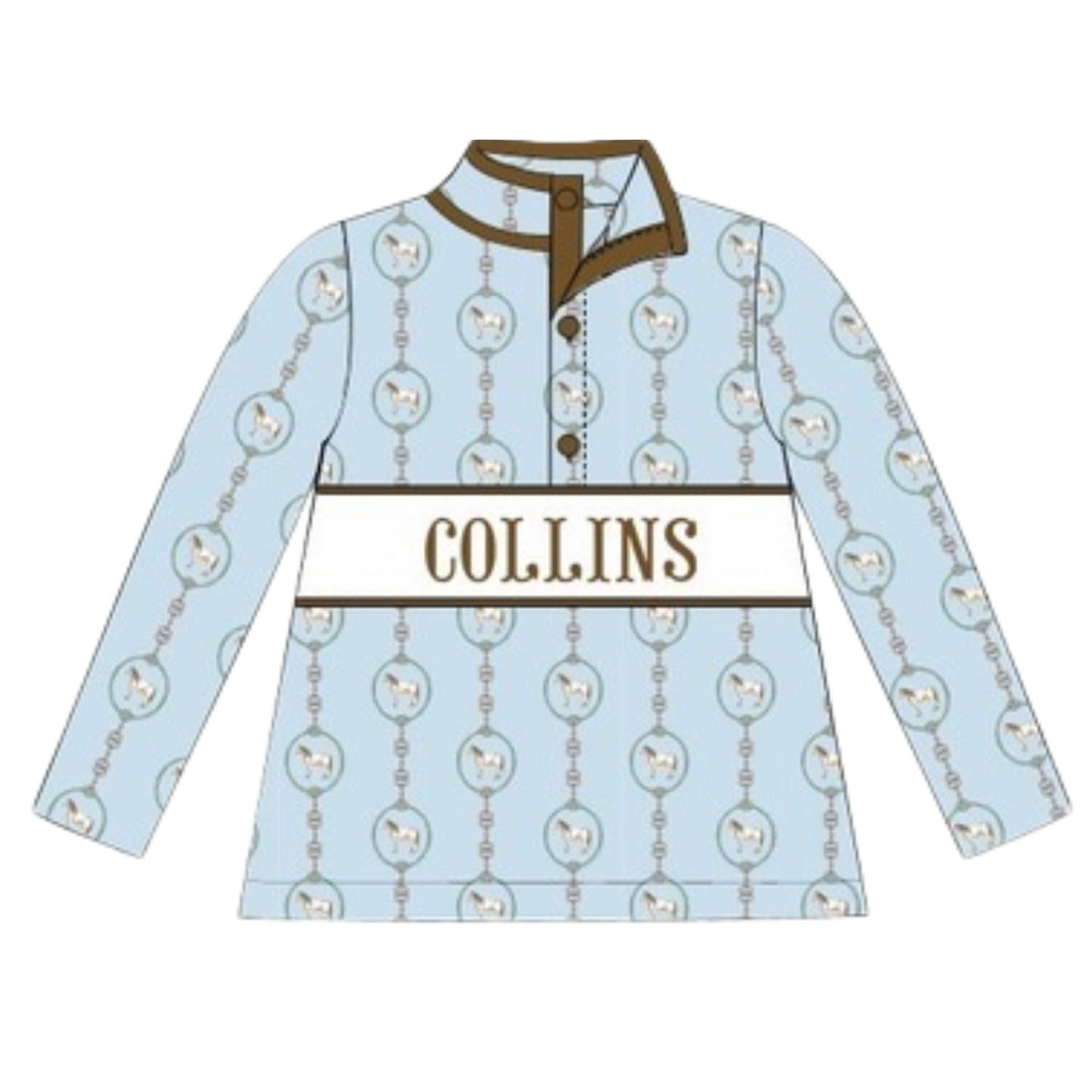 (PRE PURCHASE: ARRIVING MID NOVEMBER) Boys Smocked Plate Paloma Roundup Pullover