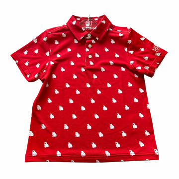 Boys Red Bulldog Performance Polo