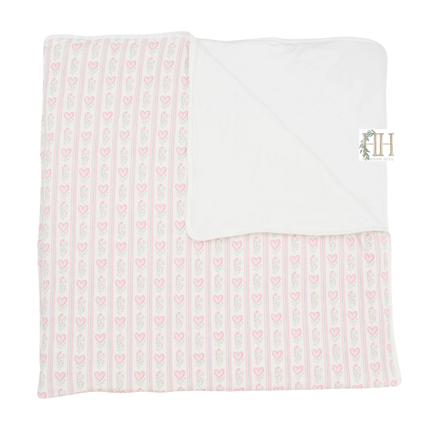 Floral Heart Large Blanket