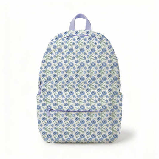 Purple Poppy Quilted Backpack