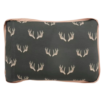 Green Antler Throw Pillow & Pillowcase