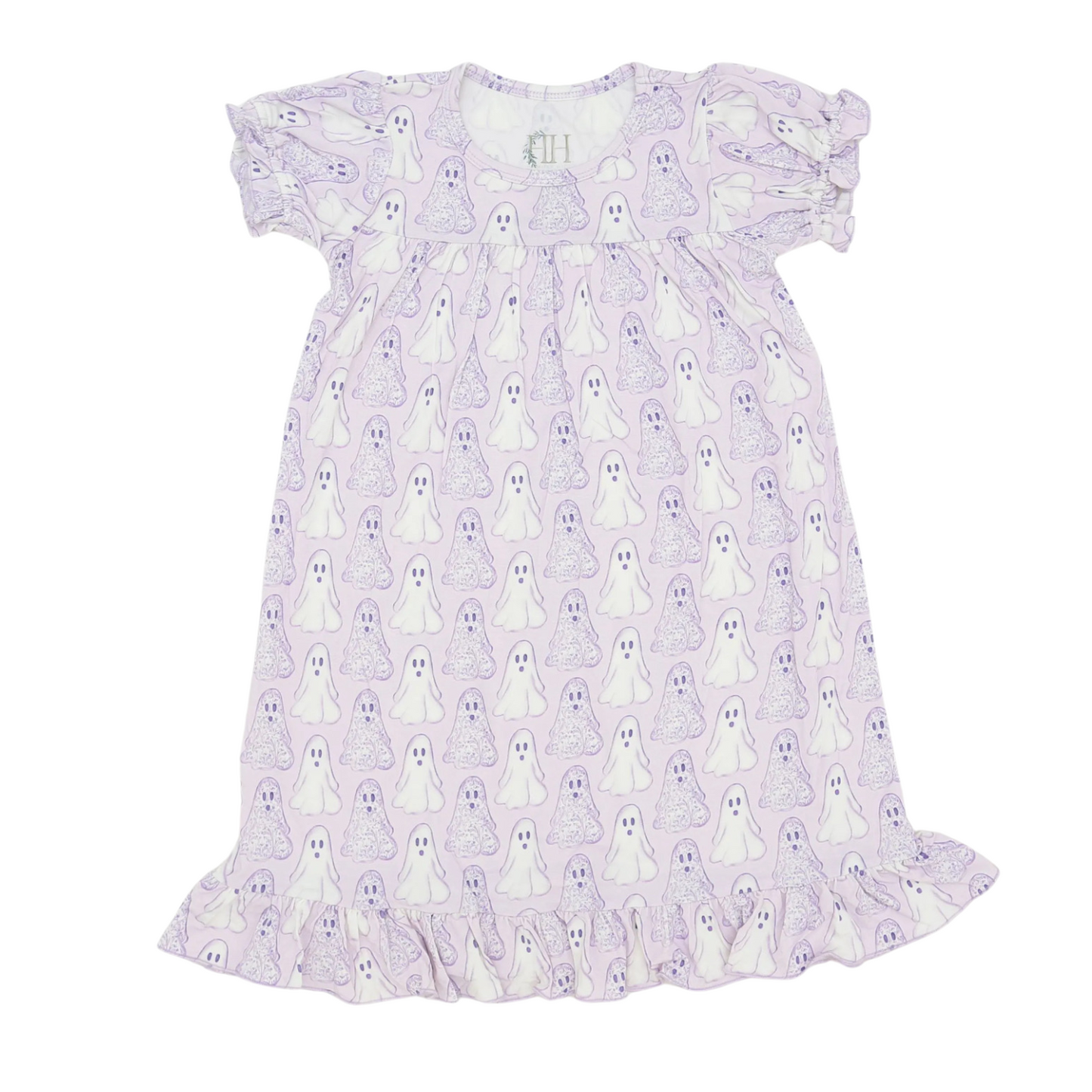 Girls Purple Floral Ghosts Nightgown