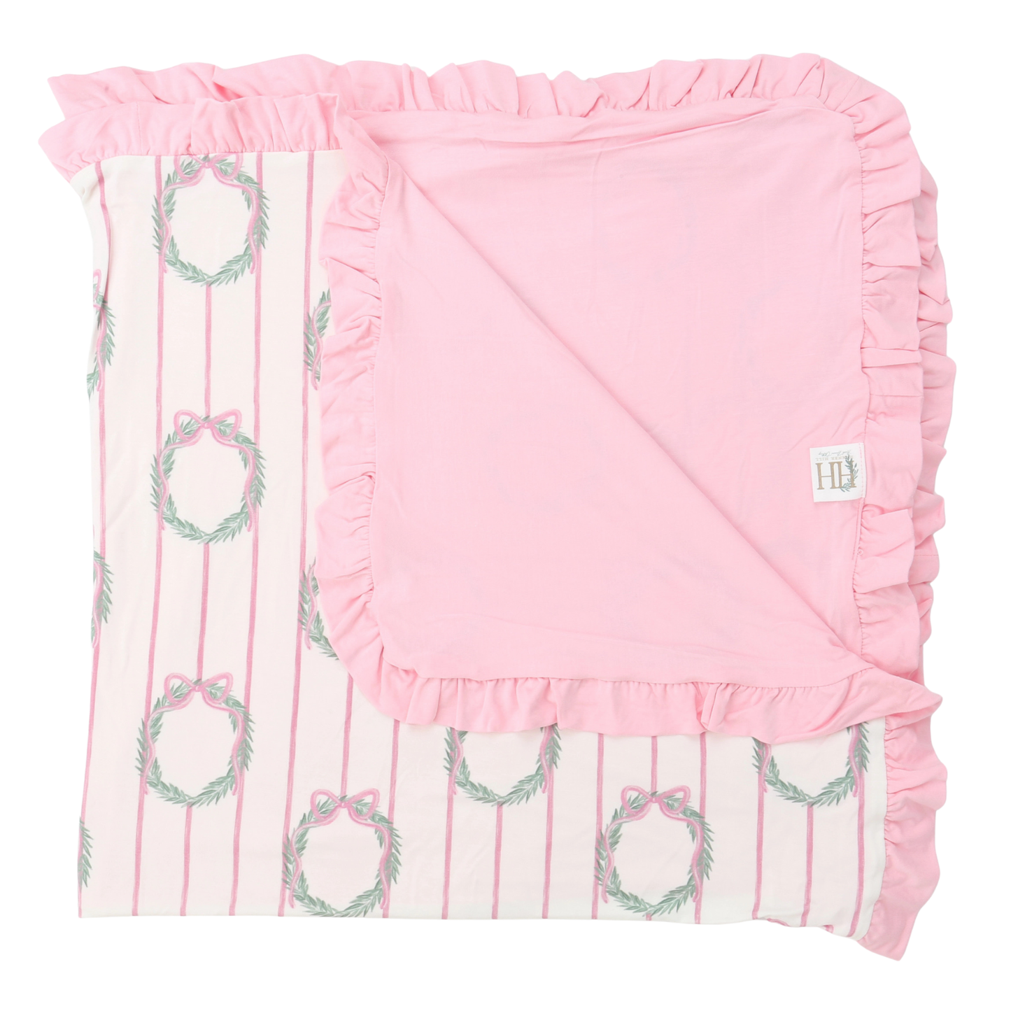 Sugarplum Wreath Stroller Blanket
