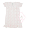 Girls Pink Dainty Bunny Floral Nightgown