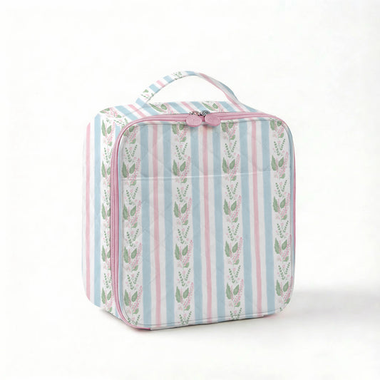 Blue Stripe Floral Lunchbox