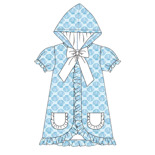 Girls Seashell Hooded Coverup