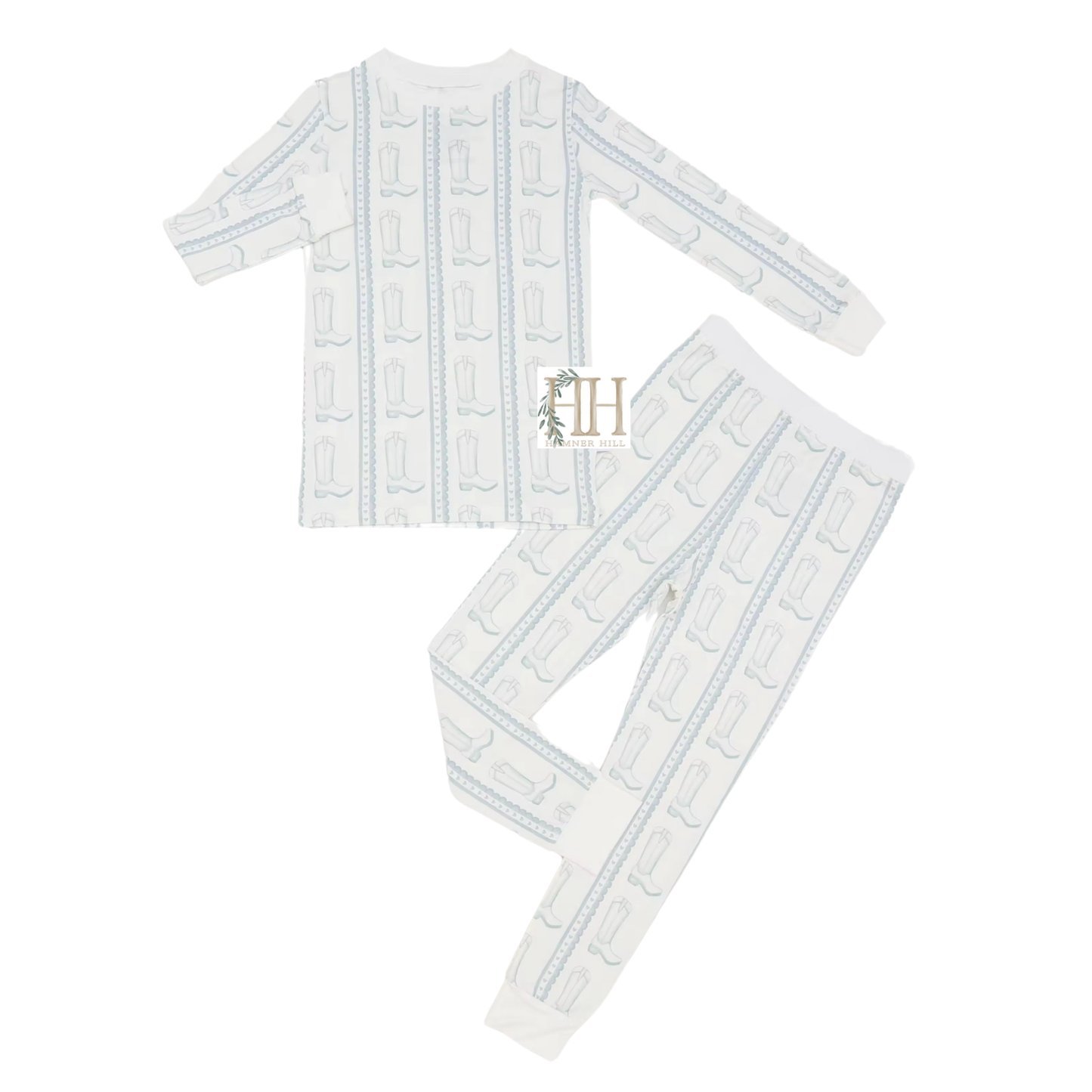 Boys Blue Heart Boot Loungewear Set
