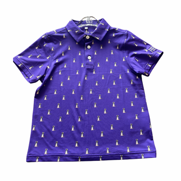 Boys Purple Tiger Performance Polo