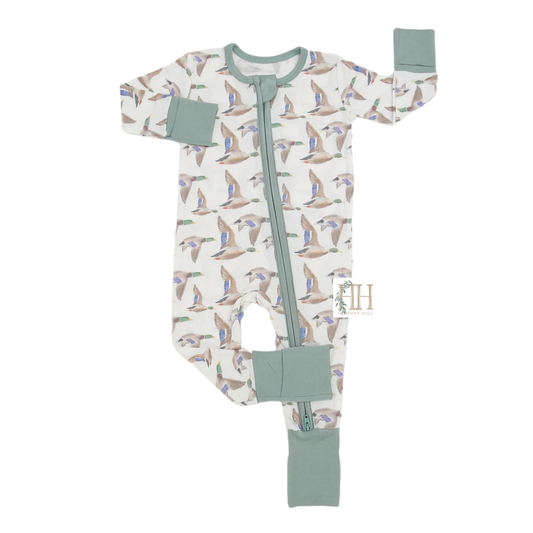 Boys Flyin’ South Double Zipper Romper