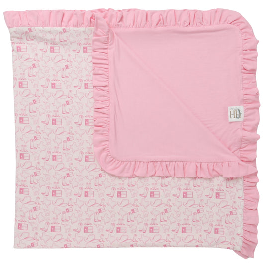 Pink Wild West Large Blanket