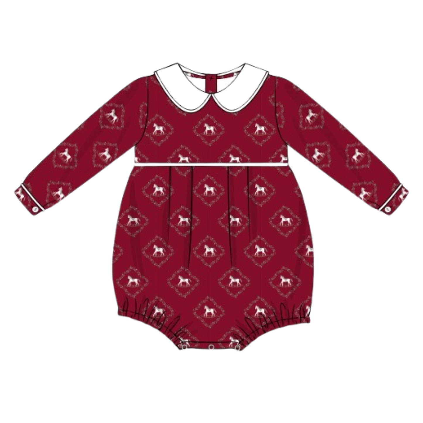 Rocking Horse Long Sleeve Bubble