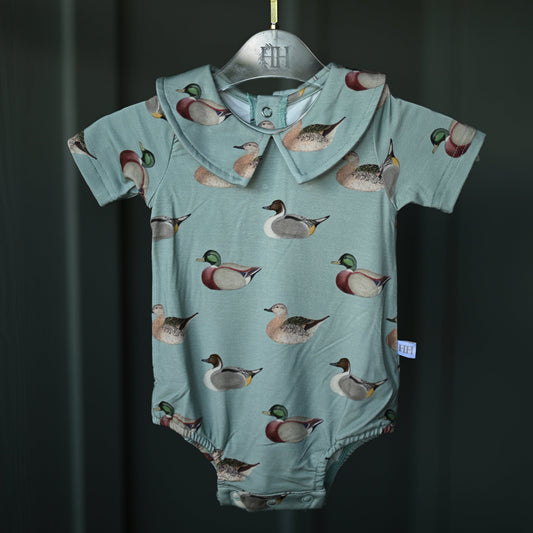 Boys Vintage Duck Collared Bamboo Bubble