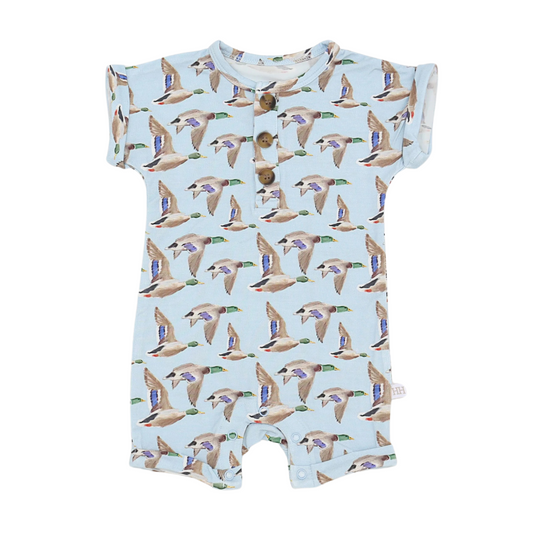 Blue Flyin' South Button Romper
