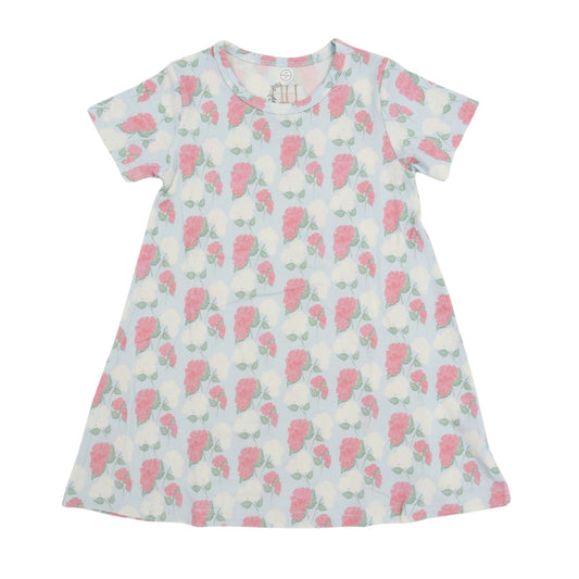 Girls Pink Hydrangea Bamboo Dress