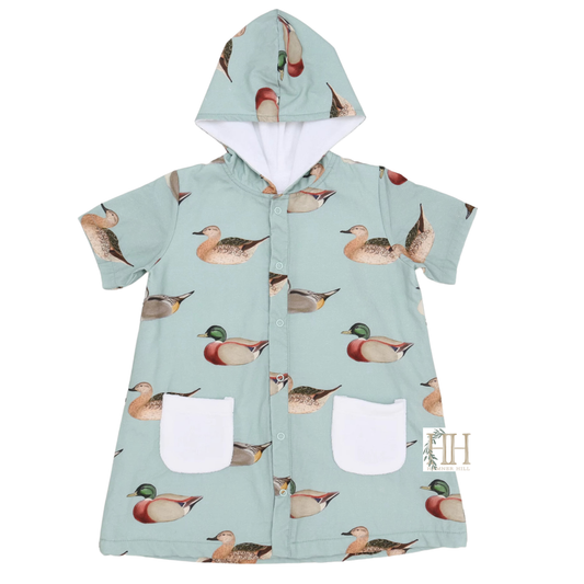 Boys Vintage Ducks Hooded Coverup