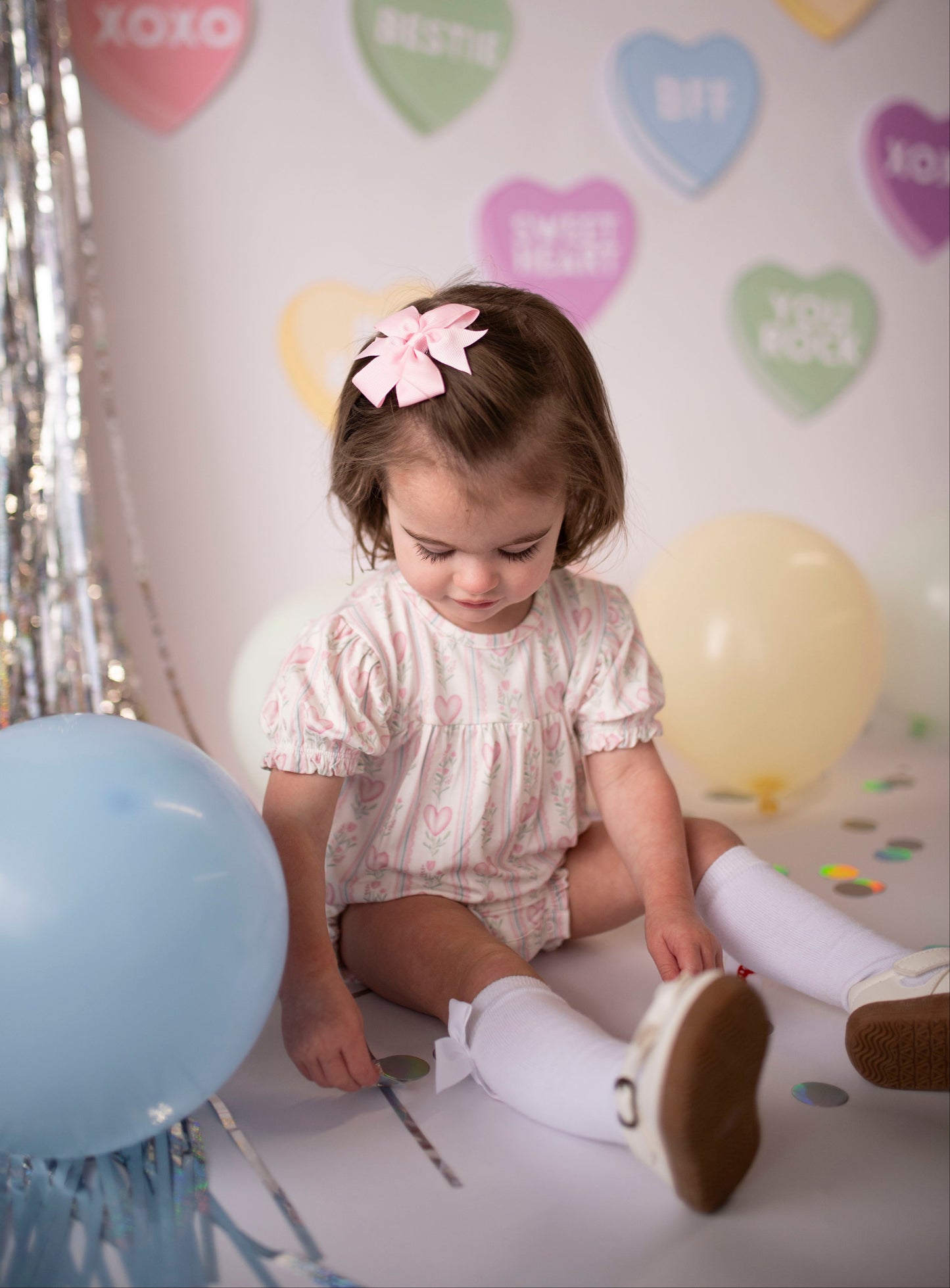 Girls Floral Heart Bamboo Bubble