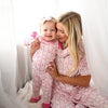 Womens HH 3rd Birthday Pink Short Sleeve Button Down Loungewear Set